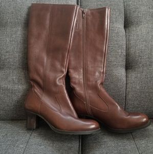 Tall Brown Leather Boots - Gianni Bini